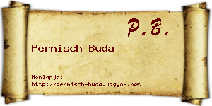 Pernisch Buda névjegykártya